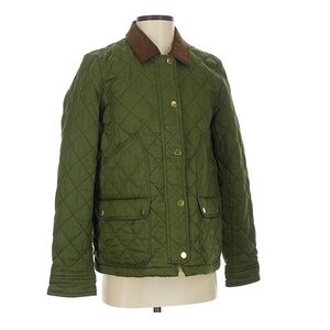 J. Crew green quilted jacket